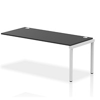 Impulse Bench Single Row Ext Kit 1800 Silver Frame Office Bench Desk Black