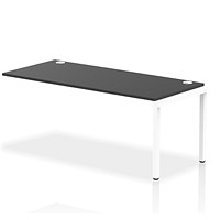 Impulse Bench Single Row Ext Kit 1800 White Frame Office Bench Desk Black