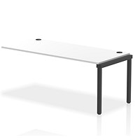 Impulse Bench Single Row Ext Kit 1800 Black Frame Office Bench Desk White
