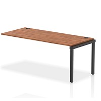 Impulse Bench Single Row Ext Kit 1800 Black Frame Office Bench Desk Walnut