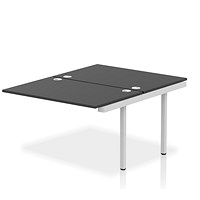Impulse Bench B2B Ext Kit 1200 Silver Frame Office Bench Desk Black