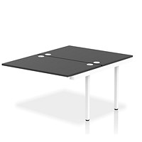 Impulse Bench B2B Ext Kit 1200 White Frame Office Bench Desk Black
