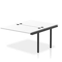 Impulse Bench B2B Ext Kit 1200 Black Frame Office Bench Desk White