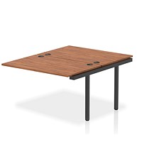 Impulse Bench B2B Ext Kit 1200 Black Frame Office Bench Desk Walnut