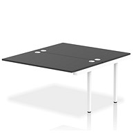 Impulse Bench B2B Ext Kit 1400 White Frame Office Bench Desk Black