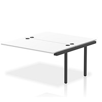 Impulse Bench B2B Ext Kit 1400 Black Frame Office Bench Desk White