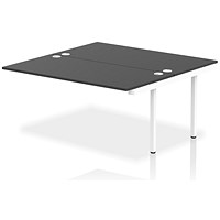 Impulse Bench B2B Ext Kit 1600 White Frame Office Bench Desk Black