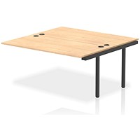 Impulse Bench B2B Ext Kit 1600 Black Frame Office Bench Desk Maple
