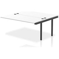 Impulse Bench B2B Ext Kit 1600 Black Frame Office Bench Desk White