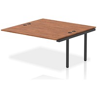 Impulse Bench B2B Ext Kit 1600 Black Frame Office Bench Desk Walnut