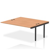 Impulse Bench B2B Ext Kit 1800 Black Frame Office Bench Desk Oak