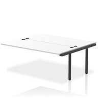 Impulse Bench B2B Ext Kit 1800 Black Frame Office Bench Desk White