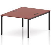 Impulse Bench B2B 2 Person 1200 Black Frame Office Bench Desk Brick Red