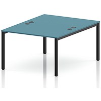 Impulse Bench B2B 2 Person 1200 Black Frame Office Bench Desk Dark Teal