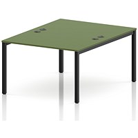 Impulse Bench B2B 2 Person 1200 Black Frame Office Bench Desk Moss Green