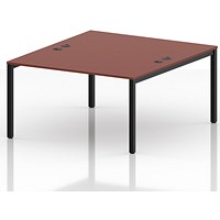 Impulse Bench B2B 2 Person 1400 Black Frame Office Bench Desk Brick Red