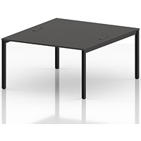 Impulse Bench B2B 2 Person 1400 Black Frame Office Bench Desk Carbon Grey