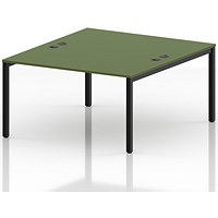 Impulse Bench B2B 2 Person 1400 Black Frame Office Bench Desk Moss Green