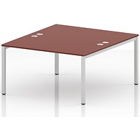 Impulse Bench B2B 2 Person 1400 White Frame Office Bench Desk Brick Red