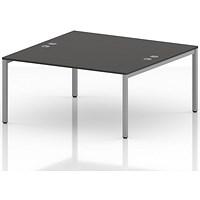 Impulse Bench B2B 2 Person 1600 Silver Frame Office Bench Desk Carbon Grey