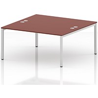 Impulse Bench B2B 2 Person 1600 White Frame Office Bench Desk Brick Red