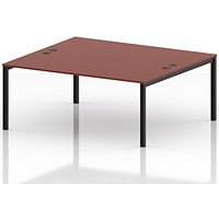 Impulse Bench B2B 2 Person 1800 Black Frame Office Bench Desk Brick Red