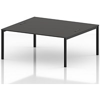 Impulse Bench B2B 2 Person 1800 Black Frame Office Bench Desk Carbon Grey