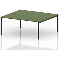 Impulse Bench B2B 2 Person 1800 Black Frame Office Bench Desk Moss Green