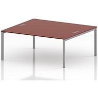 Impulse Bench B2B 2 Person 1800 Silver Frame Office Bench Desk Brick Red