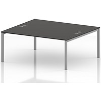 Impulse Bench B2B 2 Person 1800 Silver Frame Office Bench Desk Carbon Grey