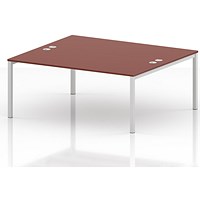 Impulse Bench B2B 2 Person 1800 White Frame Office Bench Desk Brick Red