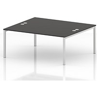 Impulse Bench B2B 2 Person 1800 White Frame Office Bench Desk Carbon Grey