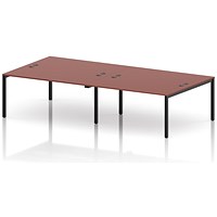 Impulse Bench B2B 4 Person 1600 Black Frame Office Bench Desk Brick Red