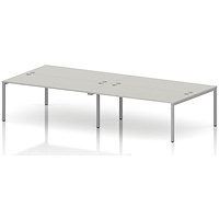 Impulse Bench B2B 4 Person 1800 Silver Frame Office Bench Desk Dove Grey