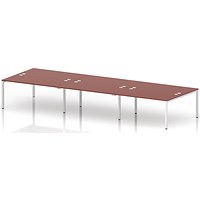 Impulse Bench B2B 6 Person 1600 White Frame Office Bench Desk Brick Red