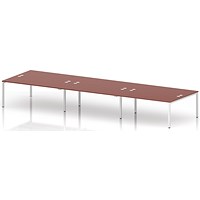 Impulse Bench B2B 6 Person 1800 White Frame Office Bench Desk Brick Red