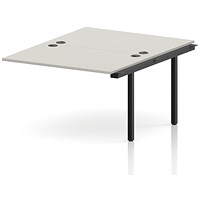 Impulse Bench B2B Ext Kit 1200 Black Frame Office Bench Desk Dove Grey