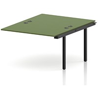 Impulse Bench B2B Ext Kit 1200 Black Frame Office Bench Desk Moss Green