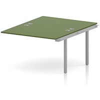 Impulse Bench B2B Ext Kit 1200 Silver Frame Office Bench Desk Moss Green