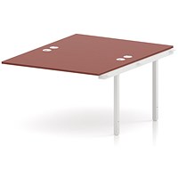 Impulse Bench B2B Ext Kit 1200 White Frame Office Bench Desk Brick Red