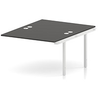 Impulse Bench B2B Ext Kit 1200 White Frame Office Bench Desk Carbon Grey