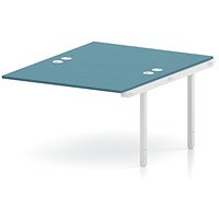 Impulse Bench B2B Ext Kit 1200 White Frame Office Bench Desk Dark Teal