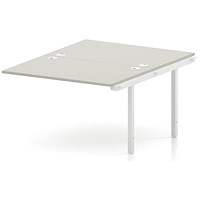 Impulse Bench B2B Ext Kit 1200 White Frame Office Bench Desk Dove Grey