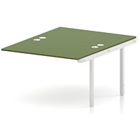 Impulse Bench B2B Ext Kit 1200 White Frame Office Bench Desk Moss Green