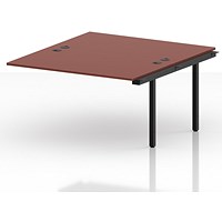 Impulse Bench B2B Ext Kit 1400 Black Frame Office Bench Desk Brick Red