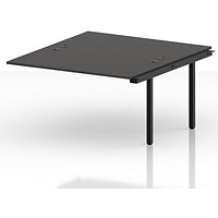 Impulse Bench B2B Ext Kit 1400 Black Frame Office Bench Desk Carbon Grey