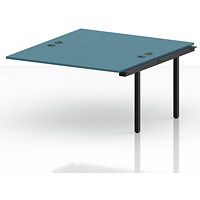 Impulse Bench B2B Ext Kit 1400 Black Frame Office Bench Desk Dark Teal