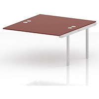 Impulse Bench B2B Ext Kit 1400 White Frame Office Bench Desk Brick Red