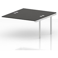 Impulse Bench B2B Ext Kit 1400 White Frame Office Bench Desk Carbon Grey