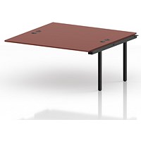 Impulse Bench B2B Ext Kit 1600 Black Frame Office Bench Desk Brick Red